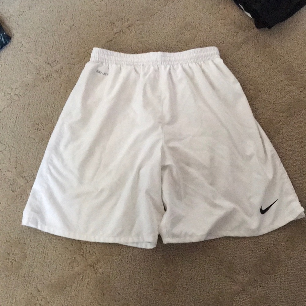 XL Kids White Nike Soccer Shorts